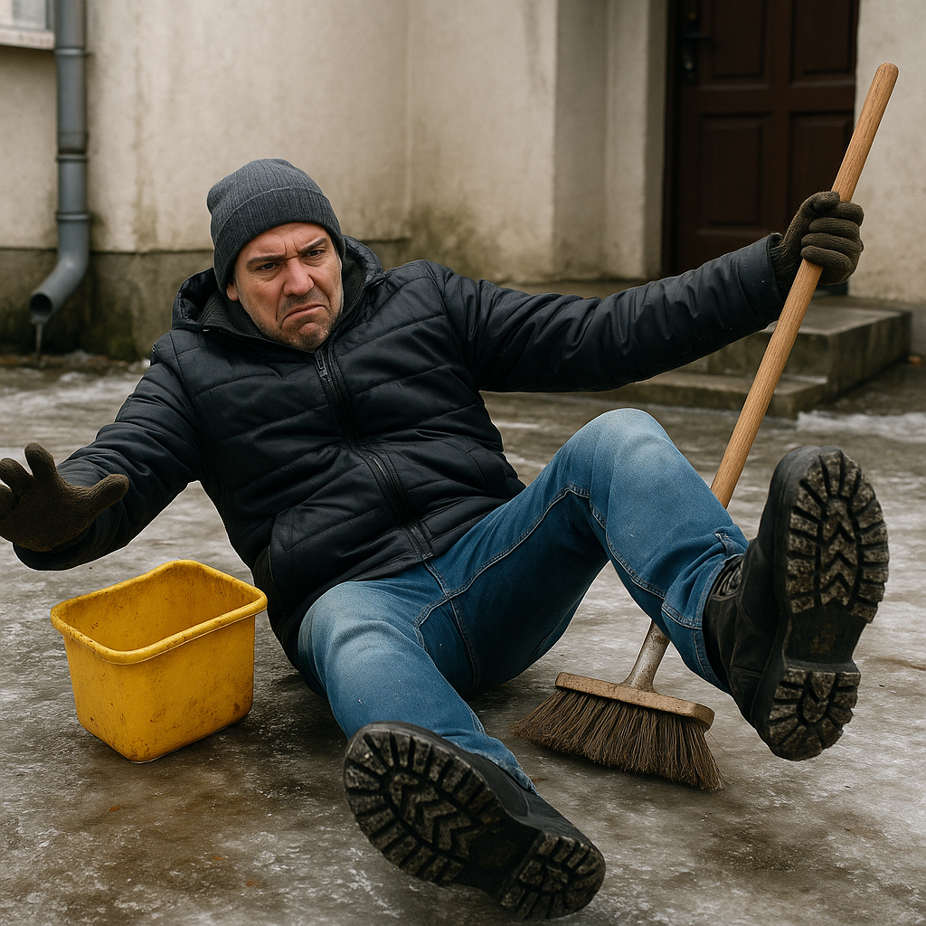 Glatteis, Schmutz, Ärger: Alltagsprobleme bei Hausreinigung und Winterdienst